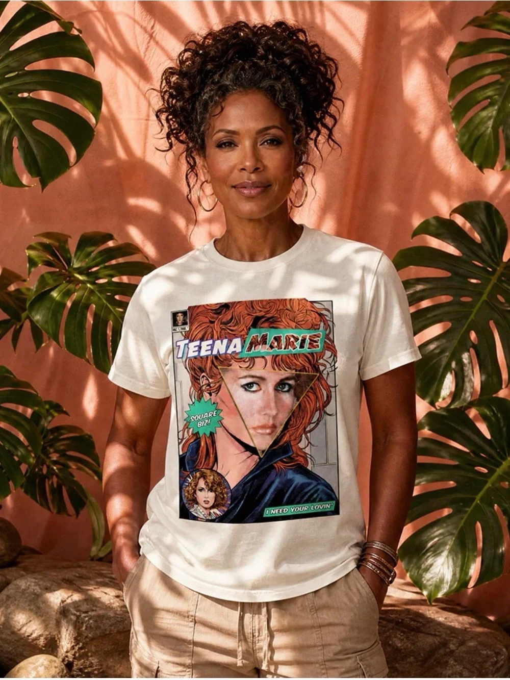 TEENA MARIE CLASSIC FIT XL UNISEX GRAPHIC TEE VINTAGE COMIC BOOK ICON - Picture 2 of 3
